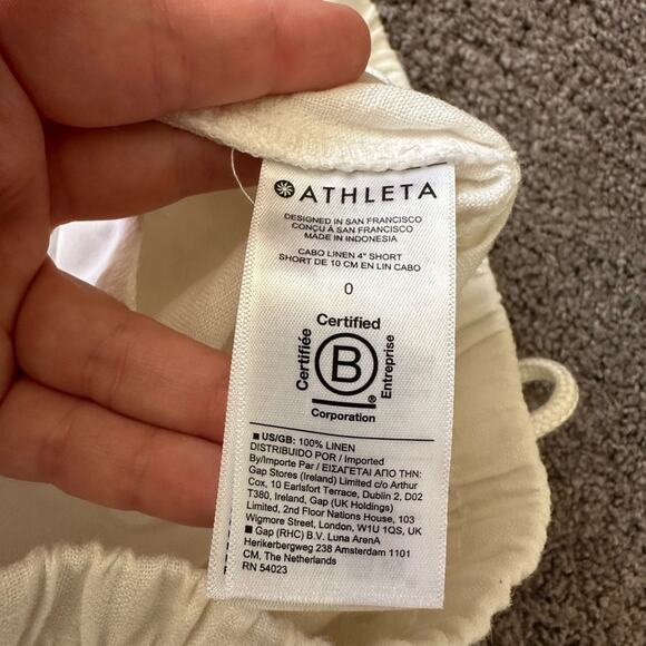 Athleta Cabo Linen 4” Shorts - Picture 4 of 5